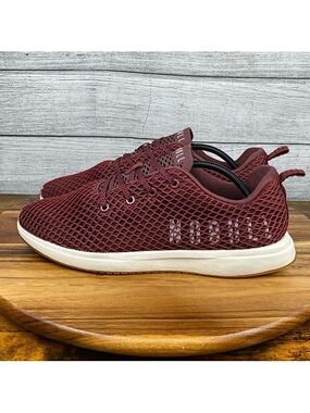 NoBull Diamond Knit Mesh Runners Maroon Gum Bottom Trainer Shoe Men’s Size 12